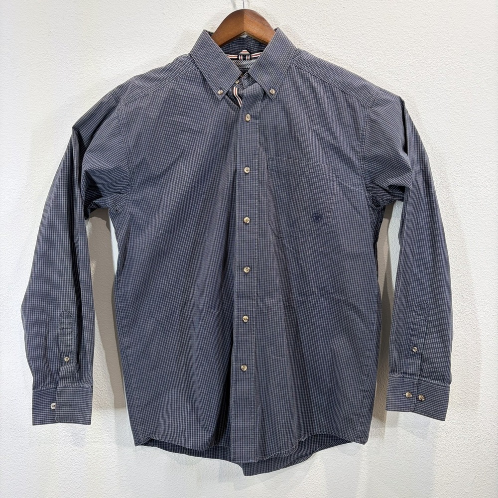 Ariat Pro Series Checkered Mens Button Front Shirt Size Medium